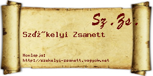 Székelyi Zsanett névjegykártya